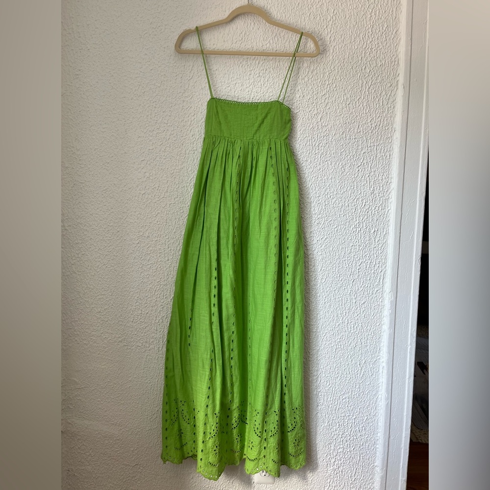 Zara Embroidered Green Dress size XS
